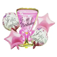 DAYOSHOP - Kit Set Globo Feliz Cumpleaños Copa Fiesta 15 Años