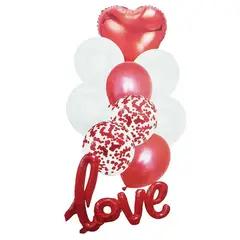 DAYOSHOP - Kit Set Globo Feliz Cumpleaños Amor Love San Valentin Rojo