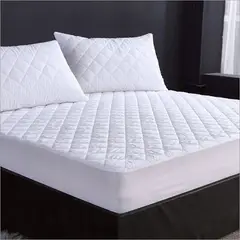 GENERICO - Combo Protector Acolchado King 200x200 + 2 Fundas Acolchadas 75x50