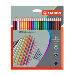 STABILO - Lápiz de Color Acuarelable Caja de 24 Unidades.