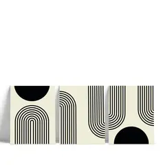 GAMA DIGITAL - Cuadros decorativos Tríptico black dots