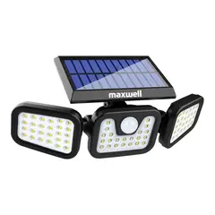MAXWELL - Lampara Solar Led Exterior Sensor Movimiento 3 Direc-