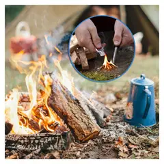 COMPRALOENCASA COM - Pedernal encendedor para camping con rascador