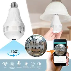COMPRALOENCASA COM - Camara seguridad panorámica wifi ip tipo bombillo b13lv2