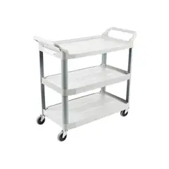 RUBBERMAID - Carro De Servicio Abierto 3 Estantes Con Ruedas Blanco