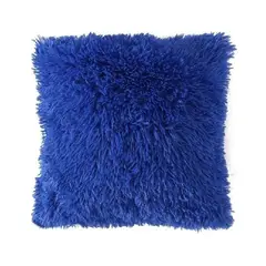 BANZAY - Funda Para Cojin Peludo Azul Rey