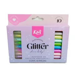 KIUT - Marcadores Glitter, Escarchados X 10 Unds