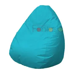 MUEBLES FANTASIA - Puff Pera Lona Grande Celeste Muebles fantasía