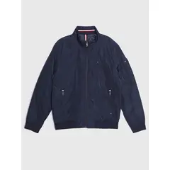 TOMMY HILFIGER - Chaqueta azul bomber golf con logo