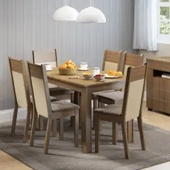 MADESA - Juego de Comedor Honduras con 6 Sillas