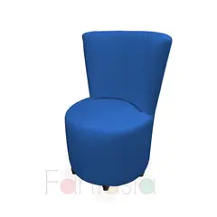 MUEBLES FANTASIA - Silla Auxiliar Redonda en Tela Memphis Negro Muebles fantasía