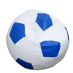 MUEBLES FANTASIA - Puff Balón Grande Blanco-azul Muebles Fantasía