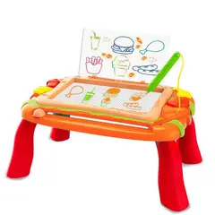 DAYOSHOP - Tablero Pizarra Mágica Magnética De Colores Con Mesa Sello