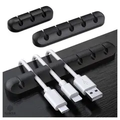 GENERICO - Organizador De Cables Adhesivo x5 huecos