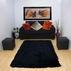 MITAPETE COM - Alfombra Tapete Negro 120 X 170 cms