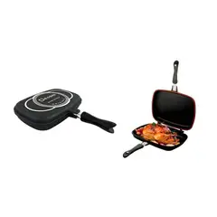 DESSINI - Sarten Doble Parrilla Antiadherente De 32 Cm Italia