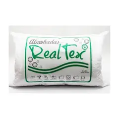 REALTEX - Almohada siliconada 75x50cm con cremallera-blanco