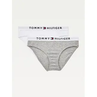 TOMMY HILFIGER - 2 Pack De 2 Panties Gris - Blanco Para Niña