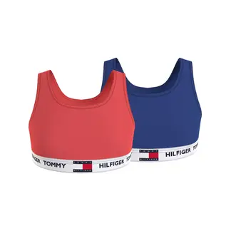 TOMMY HILFIGER - Pack De 2 Bralettes Tirantes Con Logo Niña Azul