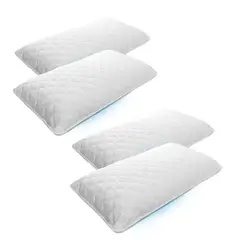ENERGY PLUS - Set x 4 Almohadas largas Ultrasonido Fibra Silicon 50x90 cm