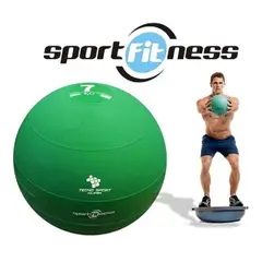 SPORT FITNESS - Balón Medicinal Peso 7 Kg Caucho Entrenamiento