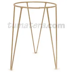 TUMATERA - Base de Metal Verona 20 x 30 cm Dorado
