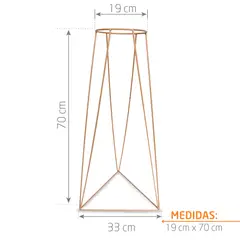 TUMATERA - Base de Metal Genova 20 x 70 cm Dorado