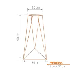 TUMATERA - Base de Metal Genova 20 x 60 cm Dorado