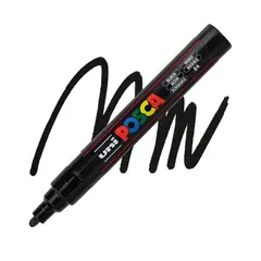 POSCA - Marcador Gráfico De Vinilo Punta Pc-5m Negro