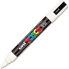 POSCA - Marcador Gráfico De Vinilo Pc-5m Color Blanco
