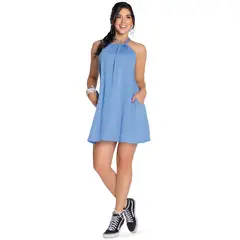 ATYPICAL - Vestido Corto Para Mujer -Mora Azul