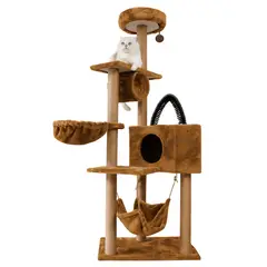WOOD PETS - Gimnasio Rascador Árbol Maospets 5 Niveles Desarmable