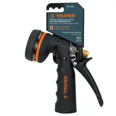 TRUPER - Pistola Metalica Recubrimiento 8 Funciones Regulable