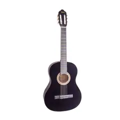 GENERICO - COMBO DE GUITARRA CLASICA VALENCIA 34 NEGRA CON ESTUCHE Y AFINADOR.