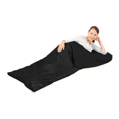 COMPRALOENCASA COM - Bolsa para dormir campamento sleeping bag 2 en 1 negro
