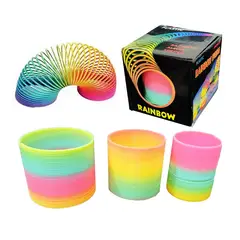 DAYOSHOP - Spring Arcoiris Muelle Magico Juguete Niños Destreza X 3pcs