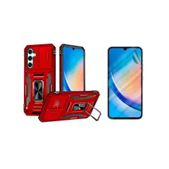 GENERICO - Estuche Compatible con Samsung A34 5G Protec Cámara Rojo e Hidrogel