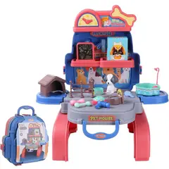 DAYOSHOP - Set Casa De Macotas Maleta Portátil Niño a Didáctico Juego