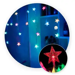 COMPRALOENCASA COM - Luces led estrellas 3 metros extensión luz navidad multicolor ze019m
