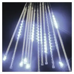 COMPRALOENCASA COM - Luces led lagrima meteoro 50 cm decoración navidad blanco rf ze012