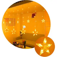 COMPRALOENCASA COM - Luces led estrella x272 led cortina luces 6m navidad cálida h1801tcca