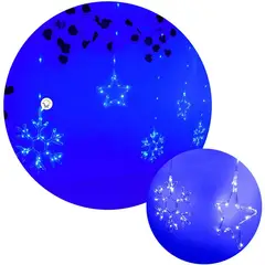 COMPRALOENCASA COM - Luces led estrellas y copos 260 luces 3m navidad azul 1629az