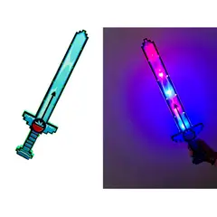 GENERICO - Juguete Espada Minecraft Niños Led Sonido Estrella