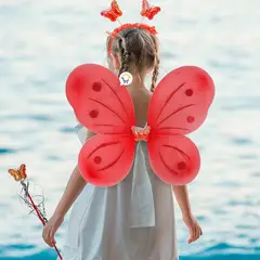 COMPRALOENCASA COM - Disfraz Mariposa Hada Alas Diadema Varita Halloween OD500