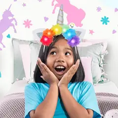 COMPRALOENCASA COM - Diadema Tiara Unicornio Luz LED Floral Niñas OF364