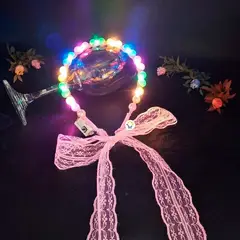COMPRALOENCASA COM - Diadema Tiara Perlas Luces Led Corona Encaje Halloween 144