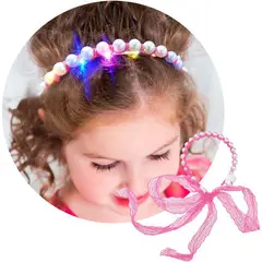 COMPRALOENCASA COM - Diadema Tiara Perlas Luces Led Corona Encaje Halloween 144.