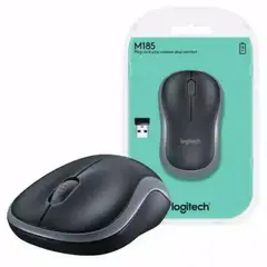 LOGITECH - MOUSE M185 INALAMBRICO NEGRO - GRIS