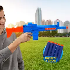 GENERICO - Metralleta de dardos pistola juguete lanza dardos espuma mlg21476