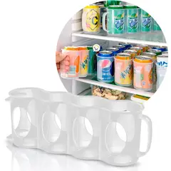 GENERICO - Organizador latas gaseosa cerveza 4 espacios refrigerador orla01